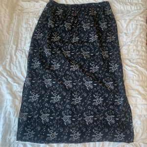 Floral midi skirt
